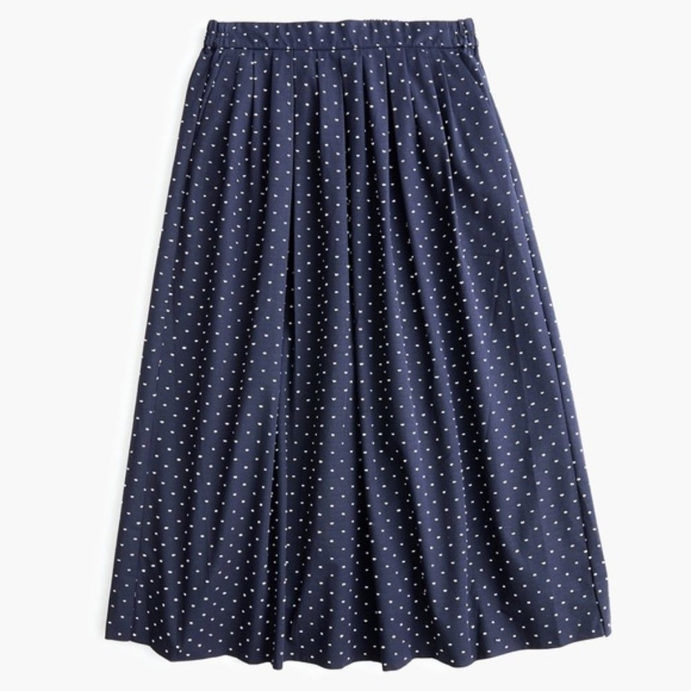 J. Crew Midi Skirt in Vintage Clip-Dot Size M